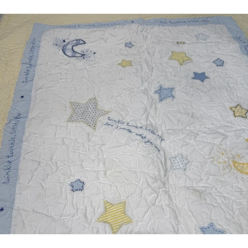 The Pottery Barn Kids Guilted Blanket Twinkle Star 50x39